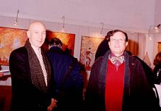 con il Prof. Cesare Nissirio direttore del MUSEO PARIGINO A ROMA alla vernice romana nella galleria Il Canovaccio
