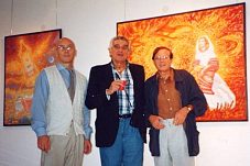 con Mario Padovan e Cesare Nissirio al Centro Paoletti per l'Arte durante la mostra TEOREMA DELL'INCANTO a Frascati settembre 2000