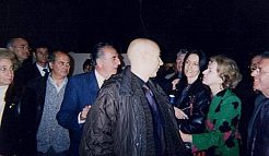 L'artista la sera della vernice a PALAZZO DEI TRECENTO 
con la dottoressa Bortolatto, il Sindaco ed Enrico Benaglia